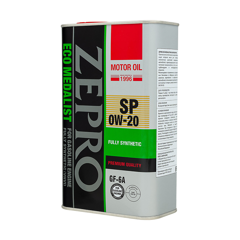 ZEPRO ECO MEDALIST 0W20 FS SP/GF-6A 1л, арт. 4250-001-0