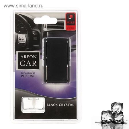 Ароматизатор  AREON CAR box Blister Black Crystal Цветочный универсальный жидкий 8мл
