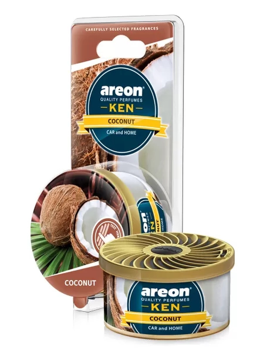 Ароматизатор  AREON Ken Blister Coconut гелевый  универсальный Болгария 35гр